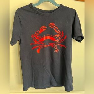 Crewcuts Red and Navy Short Sleeve Graphic Tee Sz. M (8-9)